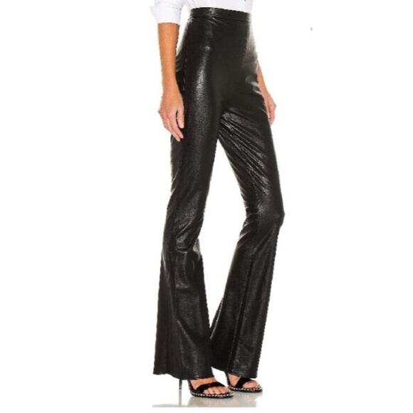 Amanda Uprichard Amina Leather Pants in Black Size Small - Picture 7 of 9